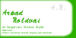 arpad moldvai business card