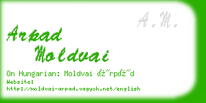 arpad moldvai business card